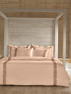 SCROLLIS-ALMOND KING BED SHEET SET