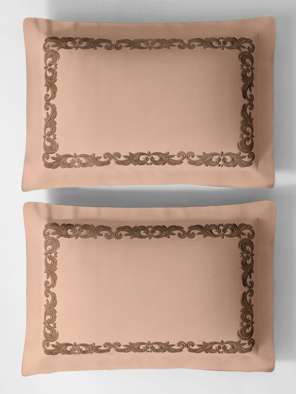 SCROLLIS-ALMOND DOUBLE DUVET COVER SET