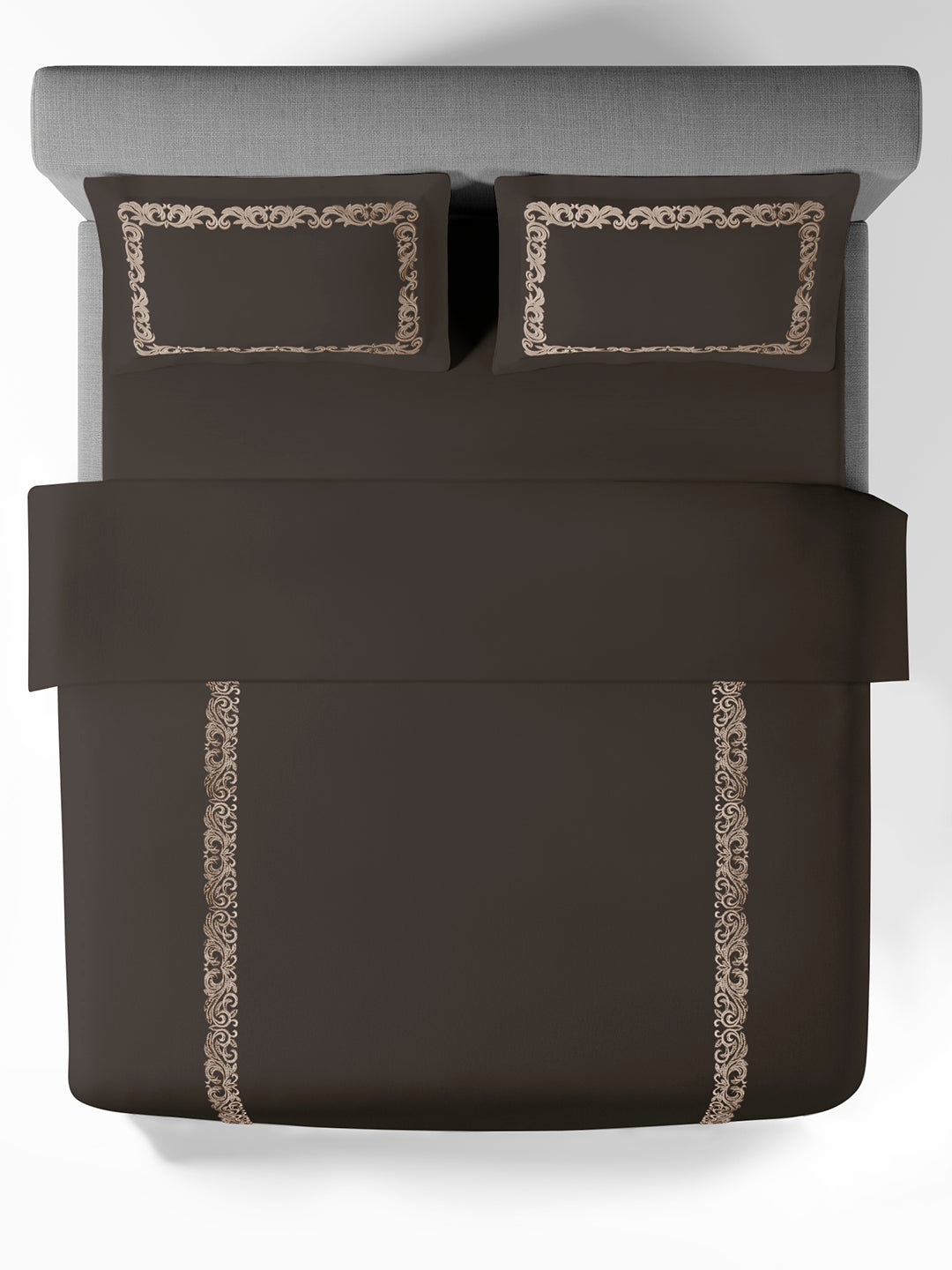 SCROLLIS-CHOCOLATE CHIP DOUBLE DUVET COVER SET