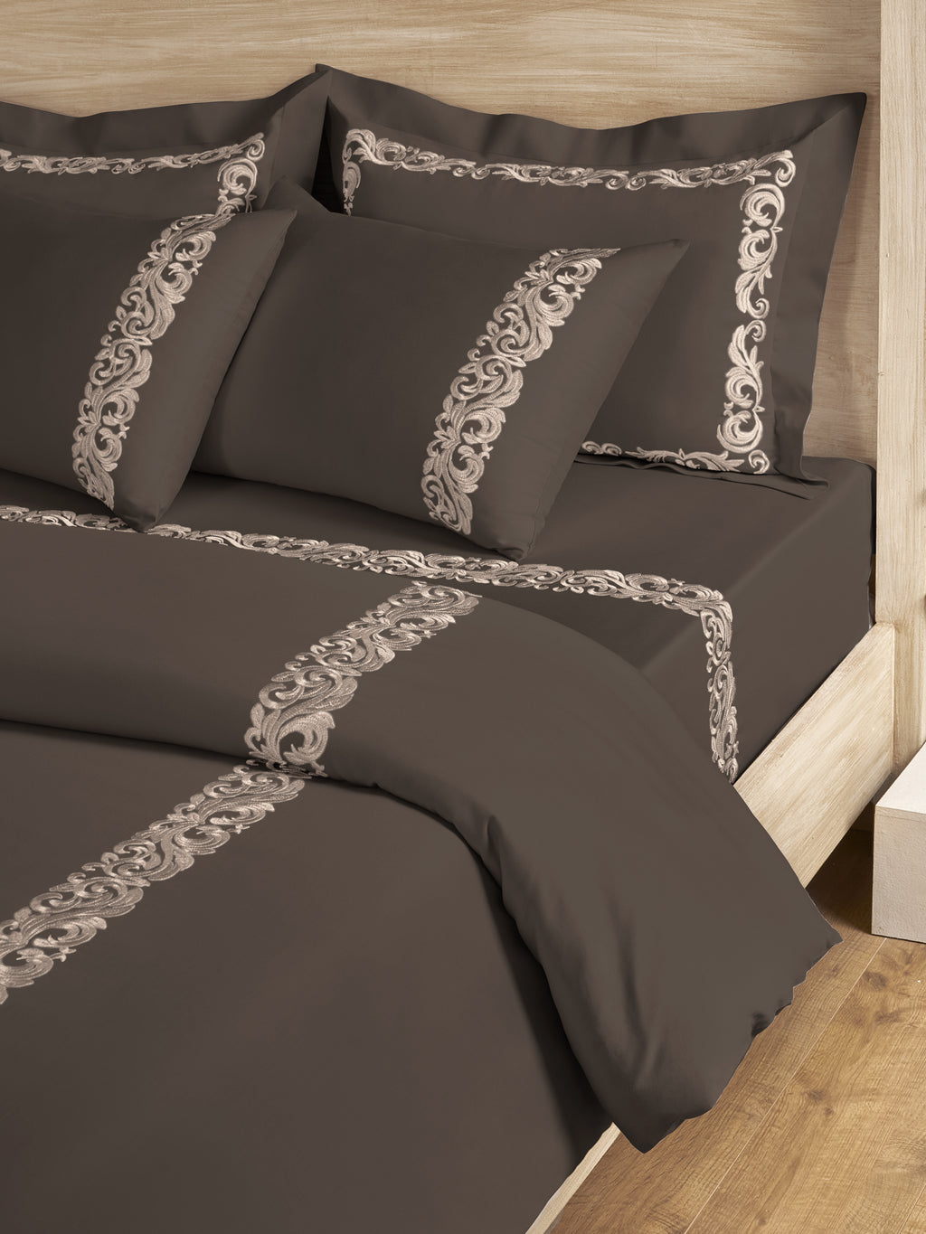 SCROLLIS-CHOCOLATE CHIP DOUBLE DUVET COVER SET