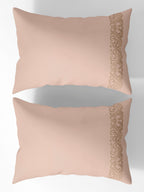 SCROLLIS-PEARLED IVORY KING BED SHEET SET