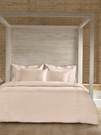 SCROLLIS-PEARLED IVORY KING BED SHEET SET