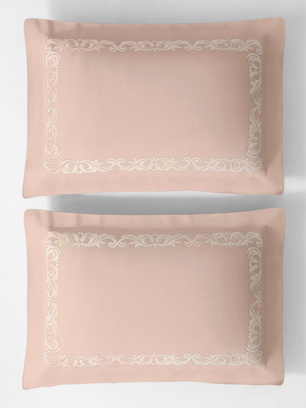 SCROLLIS-PEARLED IVORY DOUBLE DUVET COVER SET