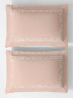 SCROLLIS-PEARLED IVORY DOUBLE DUVET COVER SET