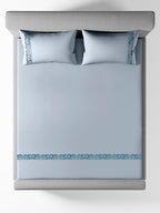 SCROLLIS-SKY KING BED SHEET SET