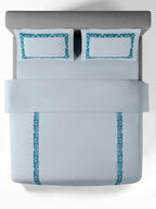 SCROLLIS-SKY DOUBLE DUVET COVER SET