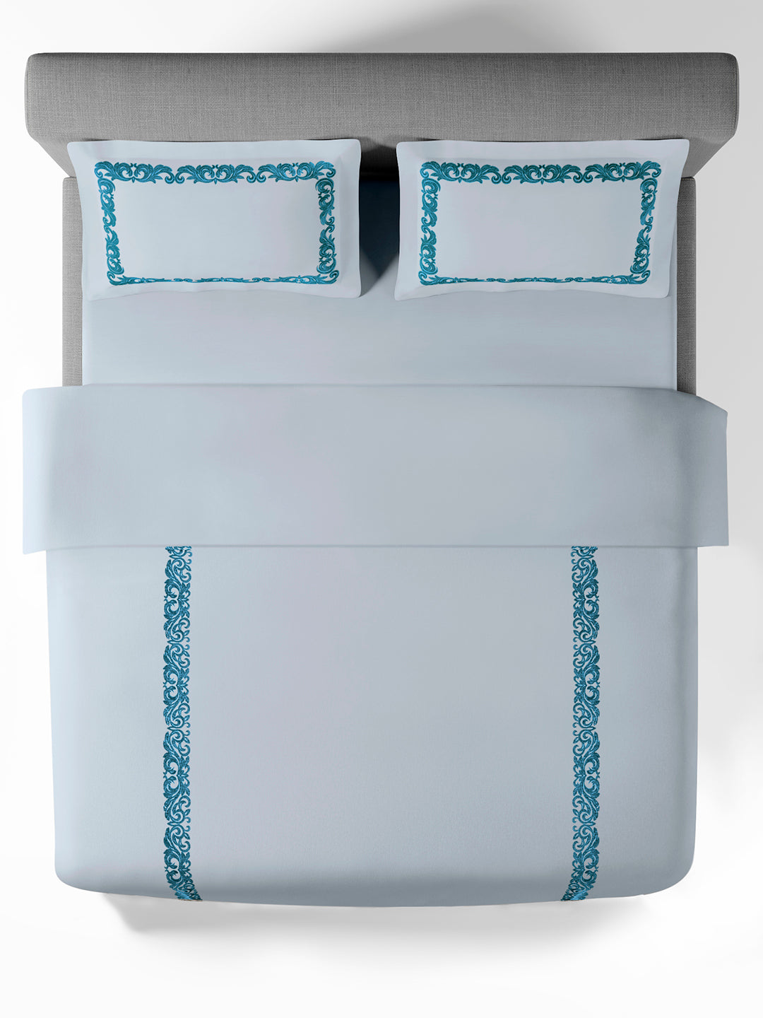 SCROLLIS-SKY DOUBLE DUVET COVER SET