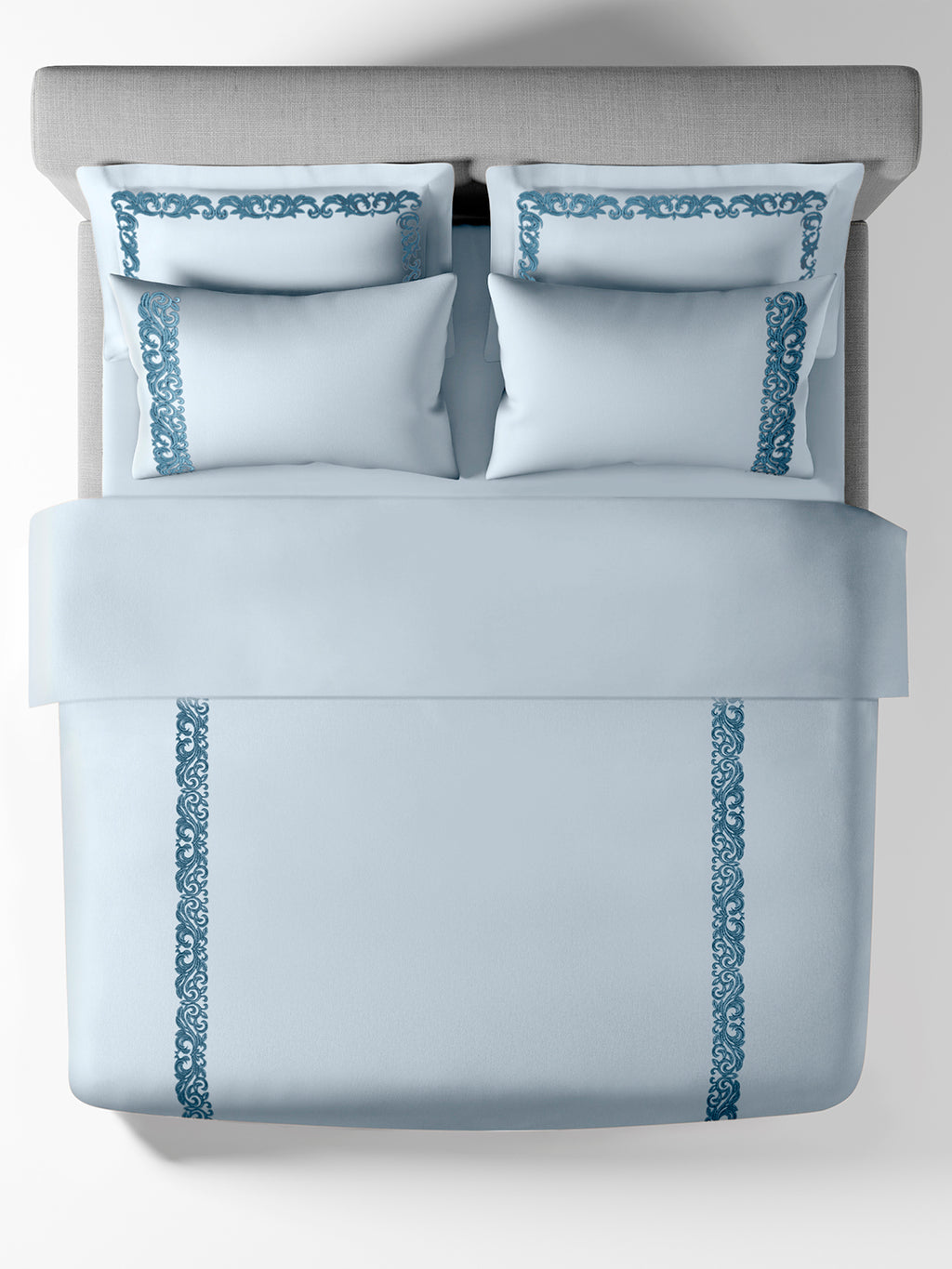 SCROLLIS-SKY DOUBLE DUVET BEDDING SET