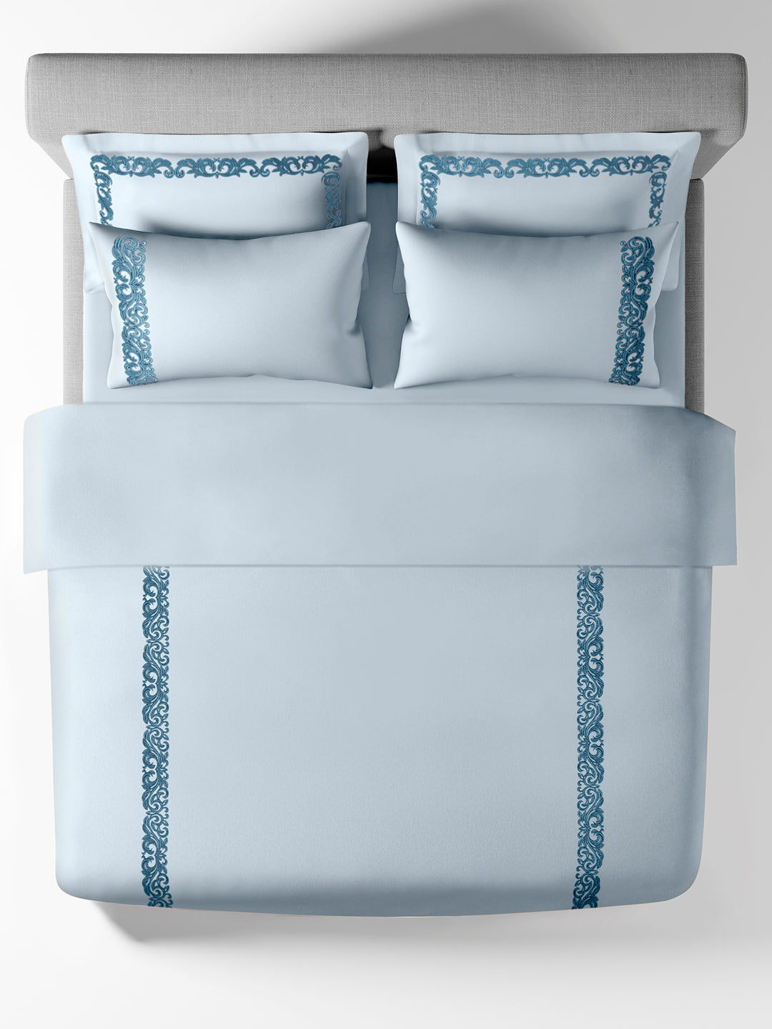 SCROLLIS-SKY DOUBLE DUVET BEDDING SET