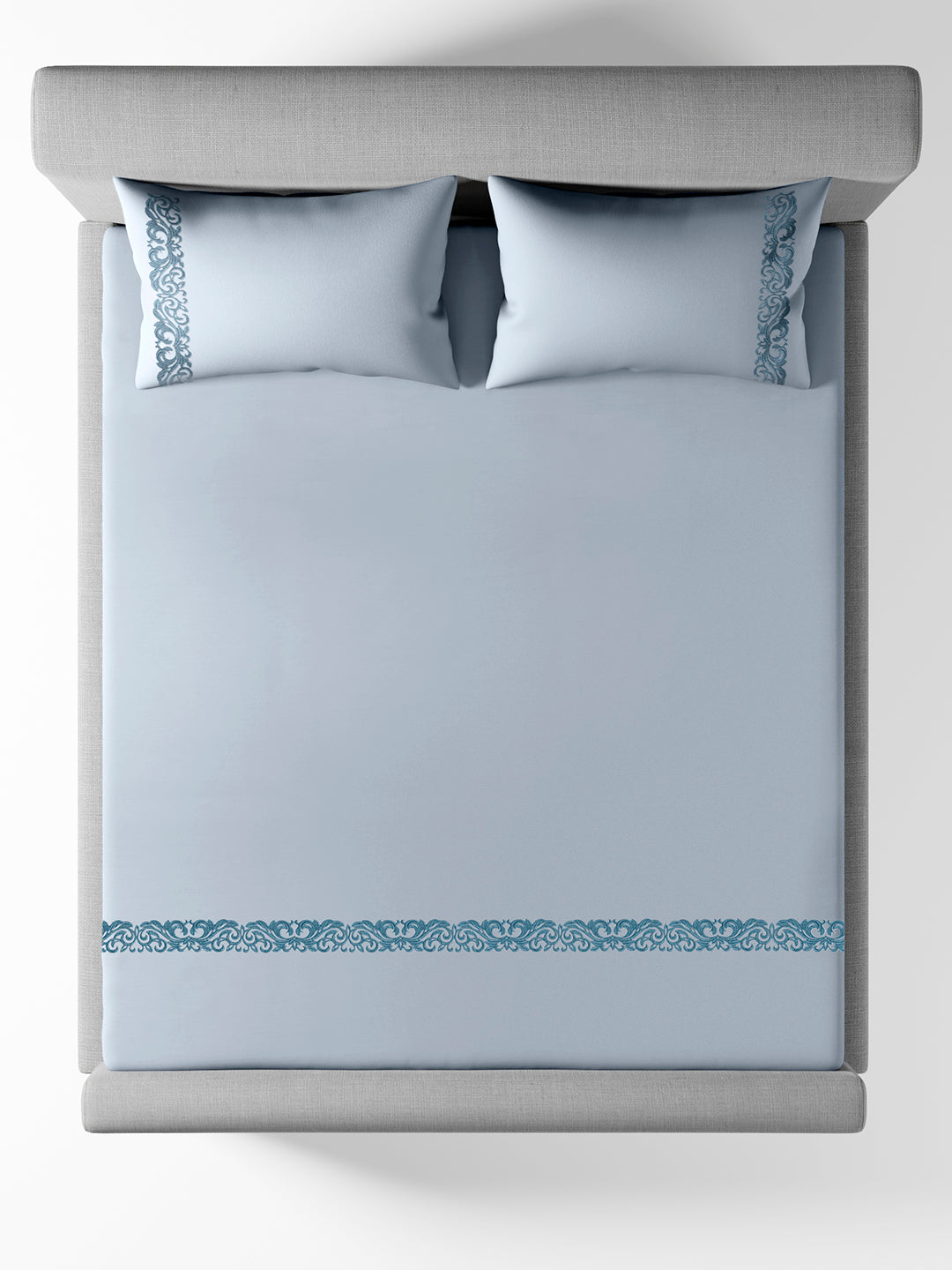 SCROLLIS-SKY DOUBLE DUVET BEDDING SET