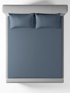 SERENO-BLUE MIRAGE KING BED SHEET SET