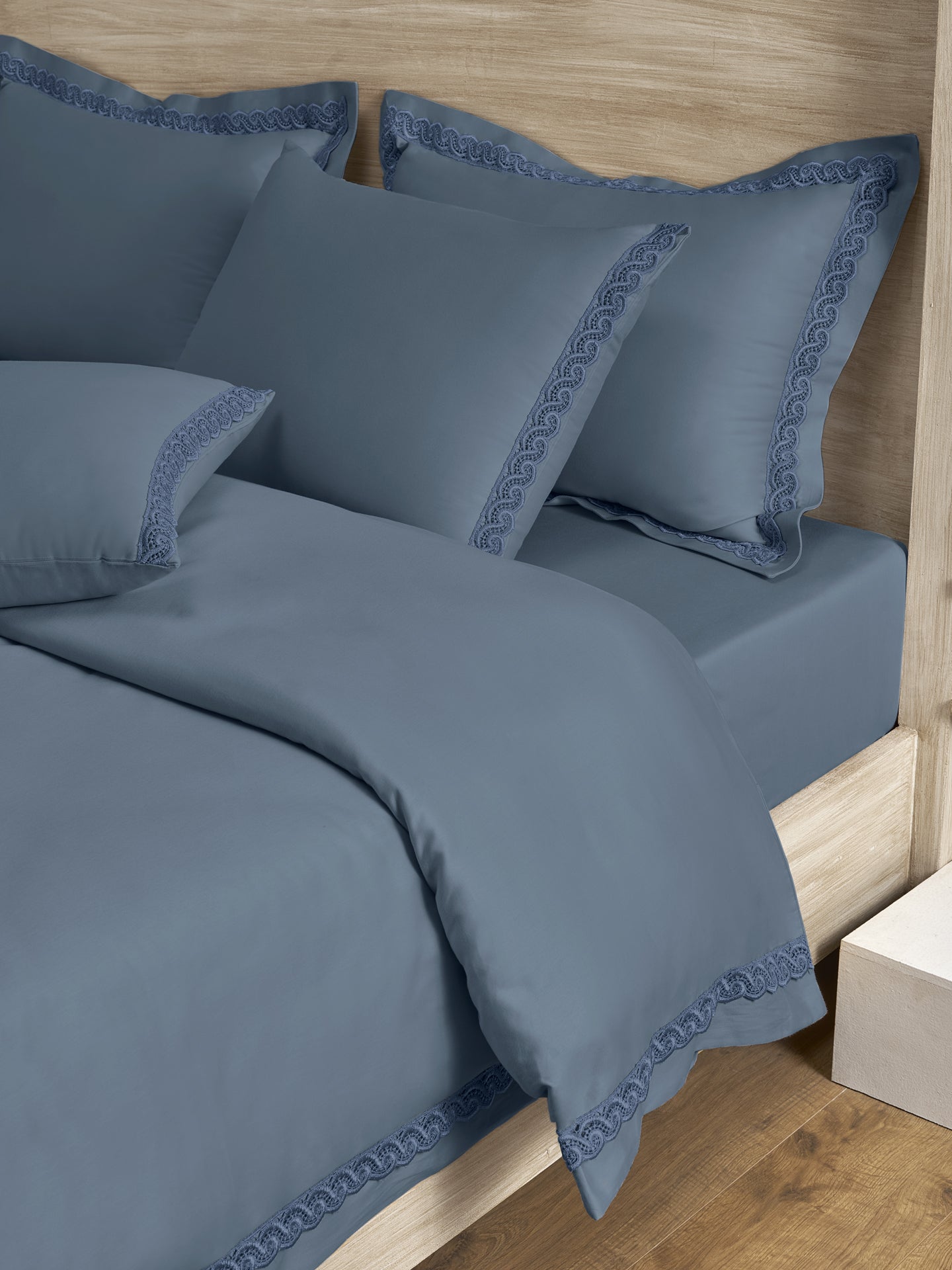 SERENO-BLUE MIRAGE KING BED SHEET SET