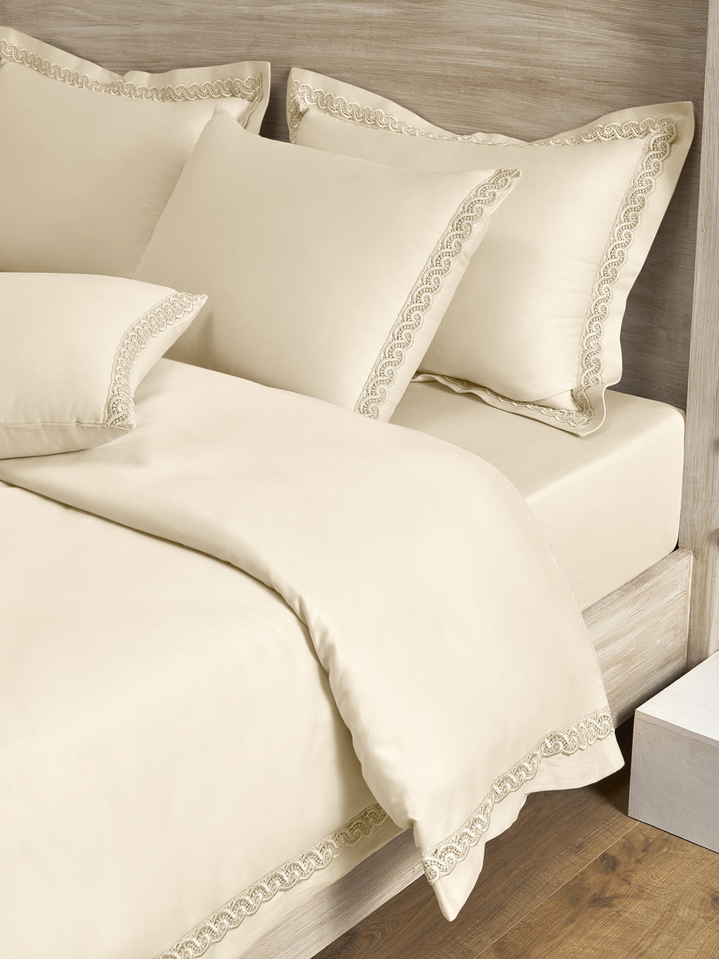 SERENO-CLOUD CREAM DOUBLE DUVET COVER SET