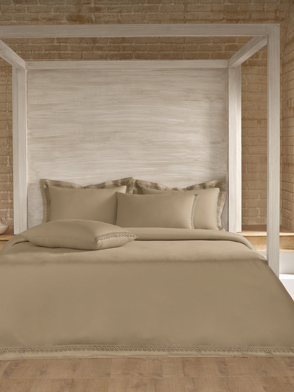 SERENO-TAUPE GREY KING BED SHEET SET