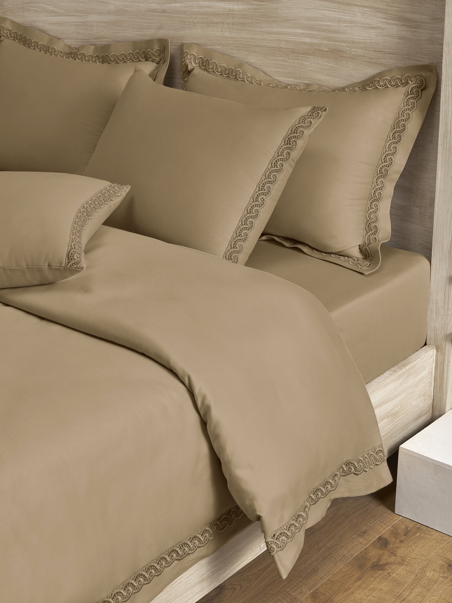 SERENO-TAUPE GREY DOUBLE DUVET COVER SET