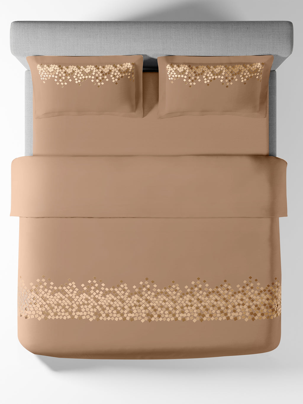 SPECKLE-ALMOND DOUBLE DUVET COVER SET