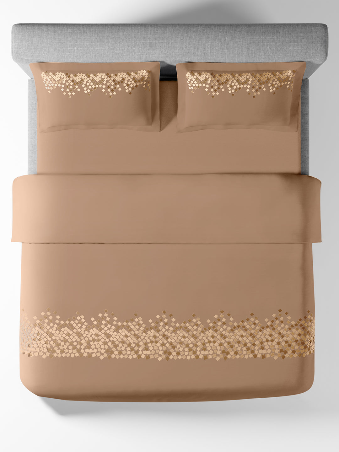 SPECKLE-ALMOND DOUBLE DUVET COVER SET