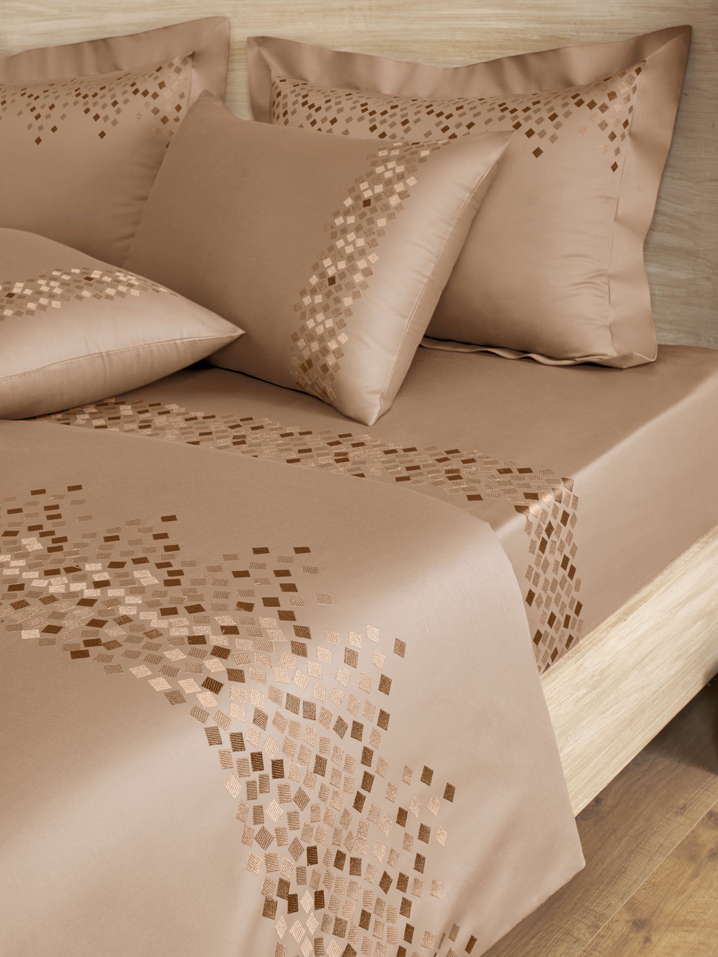 SPECKLE-ALMOND DOUBLE DUVET COVER SET