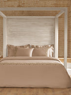 SPECKLE-ALMOND DOUBLE DUVET BEDDING SET