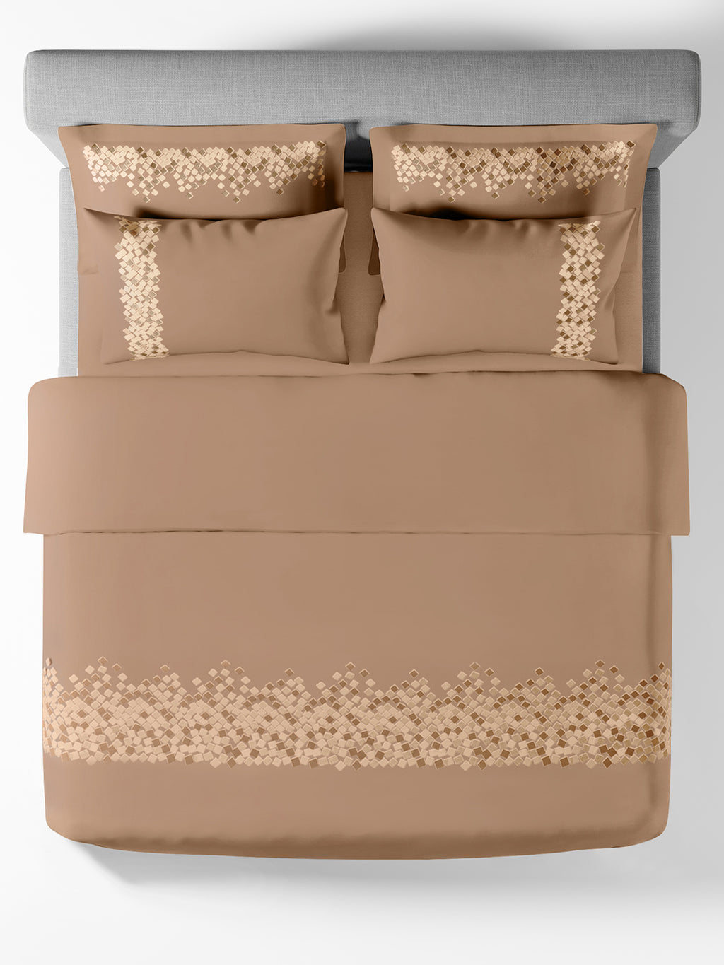 SPECKLE-ALMOND DOUBLE DUVET BEDDING SET