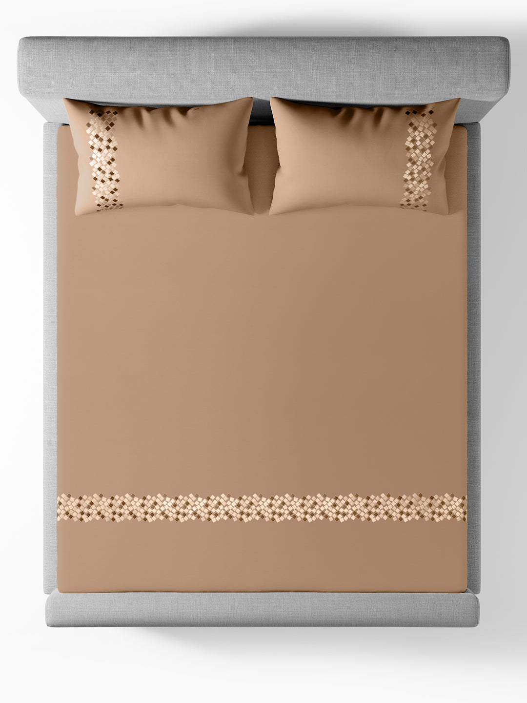 SPECKLE-ALMOND DOUBLE DUVET BEDDING SET