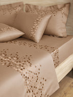 SPECKLE-ALMOND DOUBLE DUVET BEDDING SET