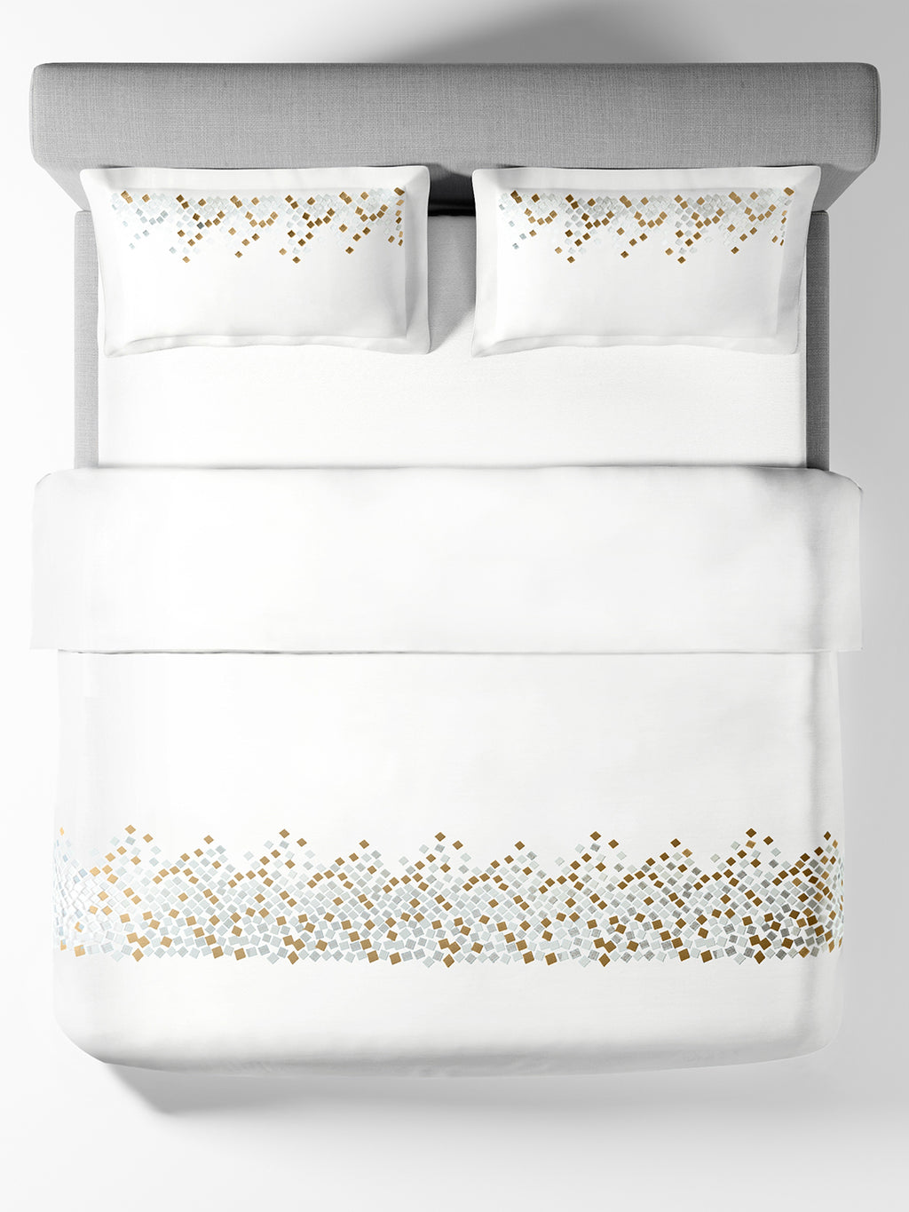 SPECKLE-BRIGHT WHITE DOUBLE DUVET COVER SET