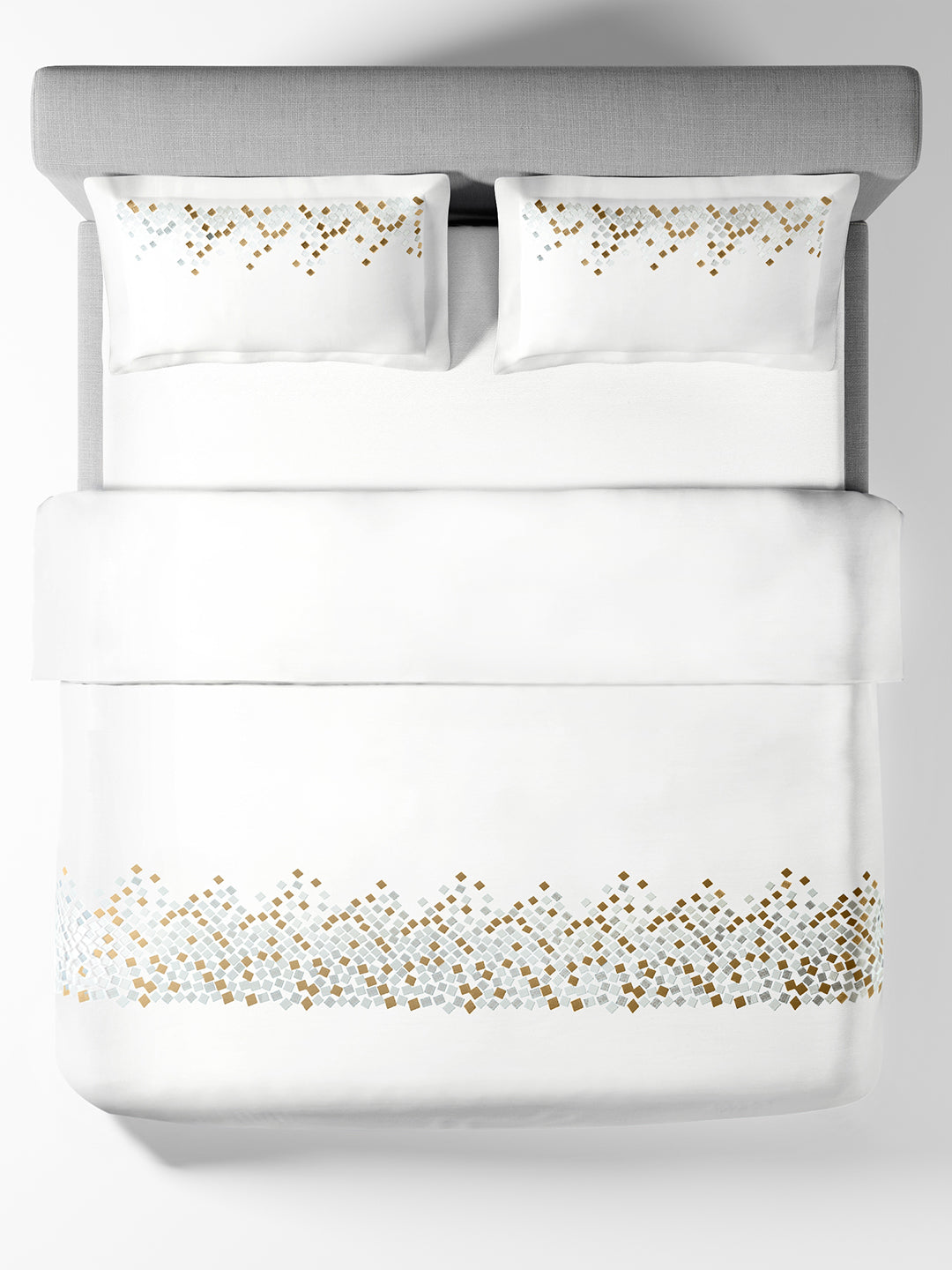 SPECKLE-BRIGHT WHITE DOUBLE DUVET COVER SET