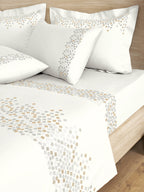 SPECKLE-BRIGHT WHITE DOUBLE DUVET COVER SET