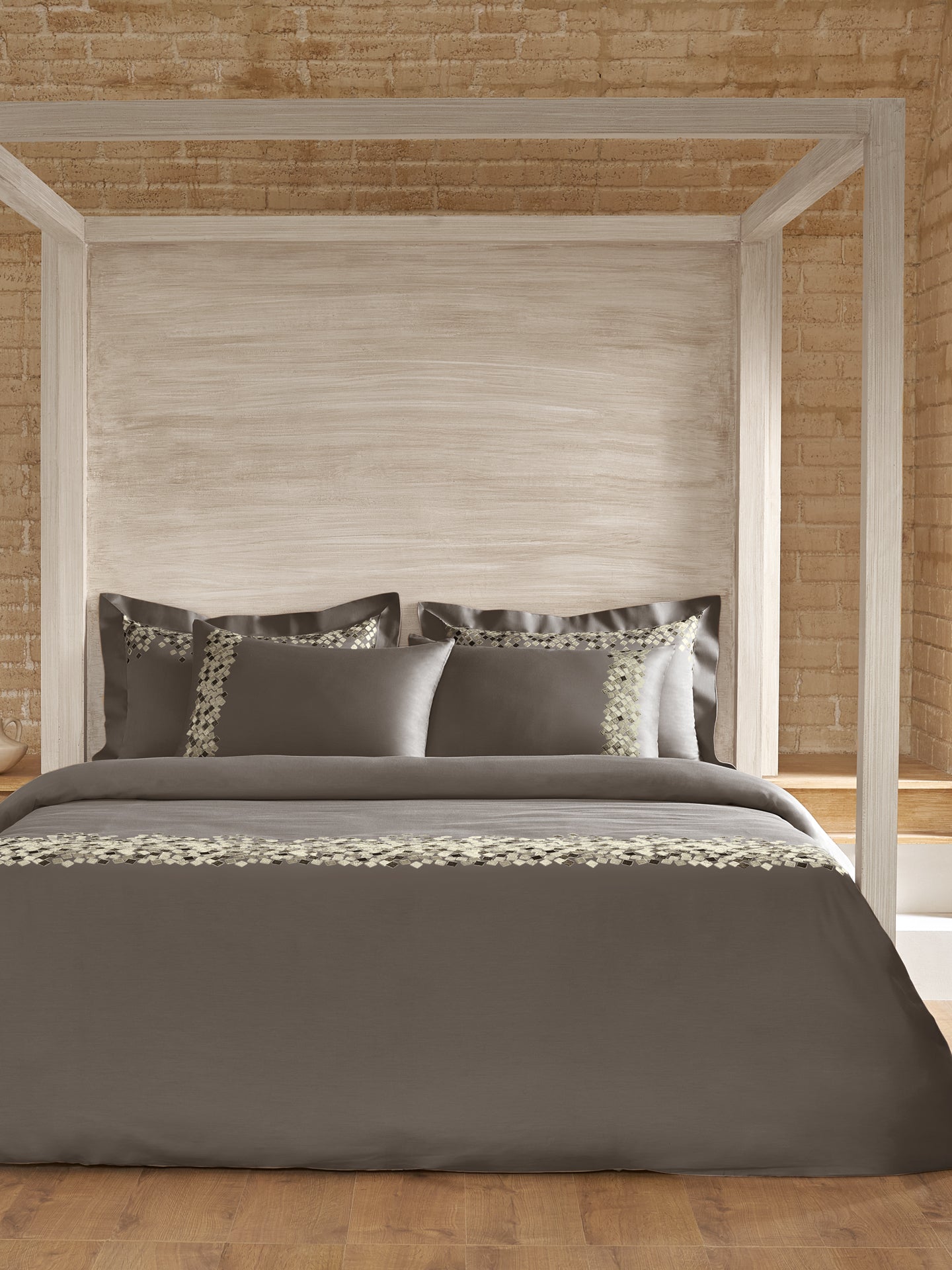 SPECKLE-CHOCOLATE CHIP DOUBLE DUVET COVER SET