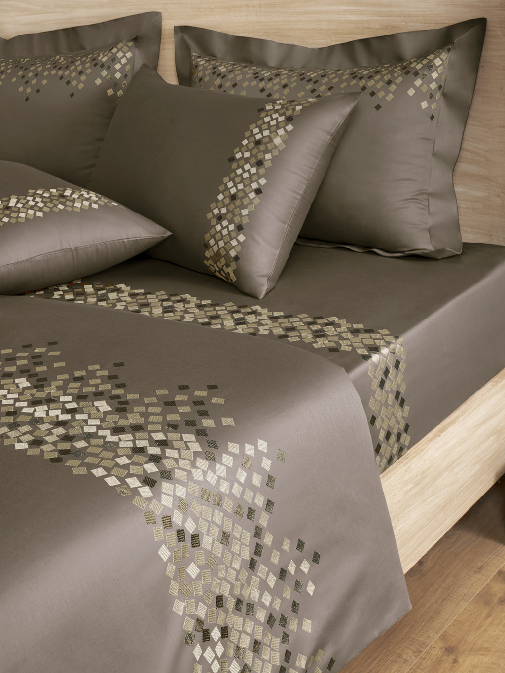 SPECKLE-CHOCOLATE CHIP DOUBLE DUVET BEDDING SET