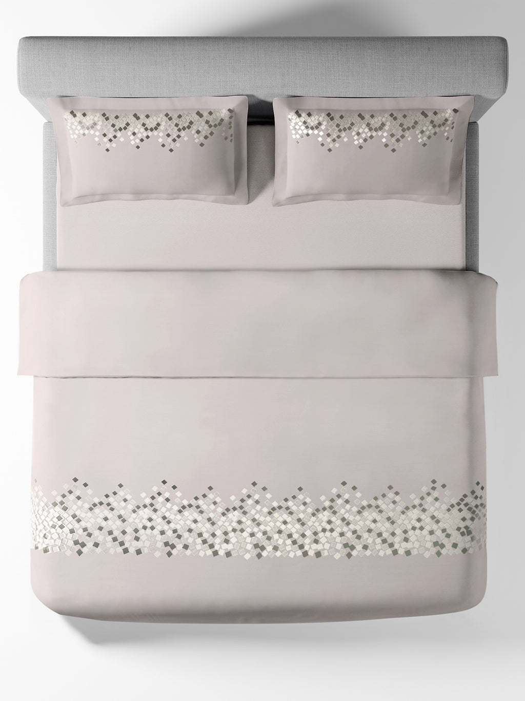 SPECKLE-LIGHT SILVER DOUBLE DUVET COVER SET