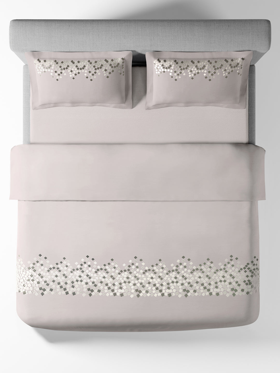 SPECKLE-LIGHT SILVER DOUBLE DUVET COVER SET