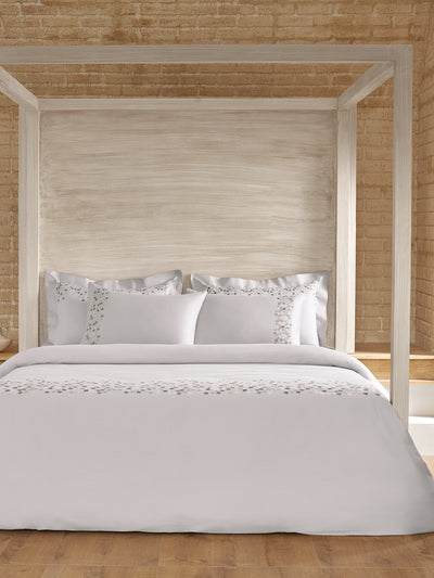 SPECKLE-LIGHT SILVER DOUBLE DUVET BEDDING SET