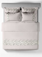 SPECKLE-LIGHT SILVER DOUBLE DUVET BEDDING SET