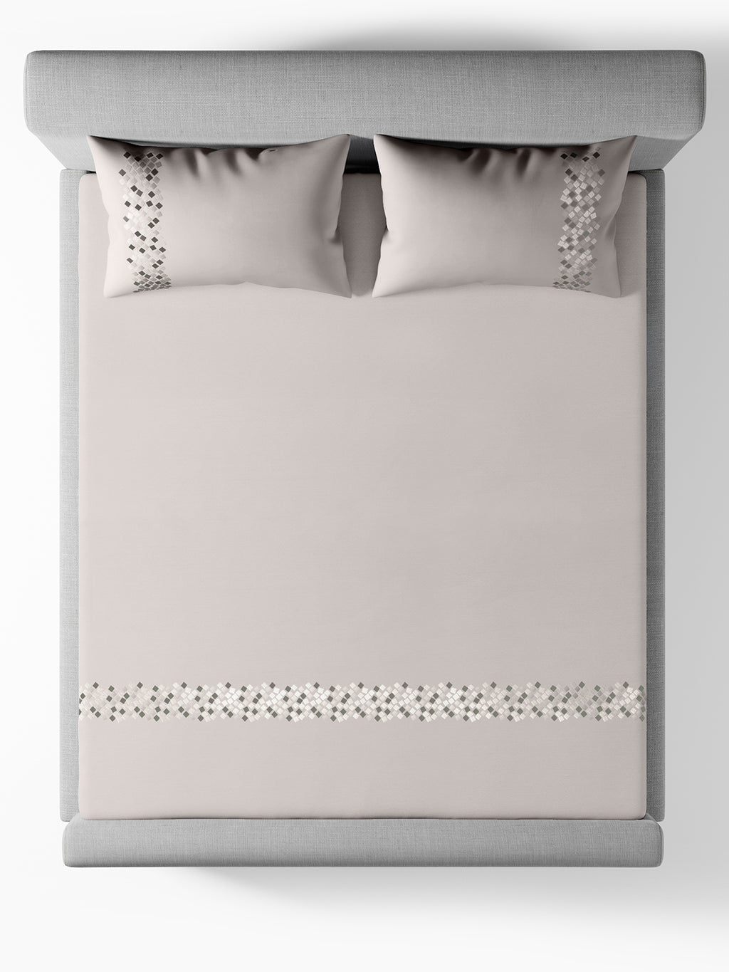 SPECKLE-LIGHT SILVER DOUBLE DUVET BEDDING SET