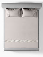 SPECKLE-LIGHT SILVER DOUBLE DUVET BEDDING SET