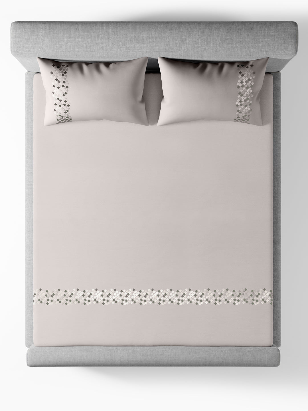SPECKLE-LIGHT SILVER DOUBLE DUVET BEDDING SET