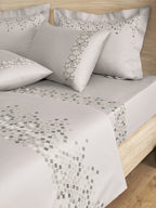 SPECKLE-LIGHT SILVER DOUBLE DUVET BEDDING SET