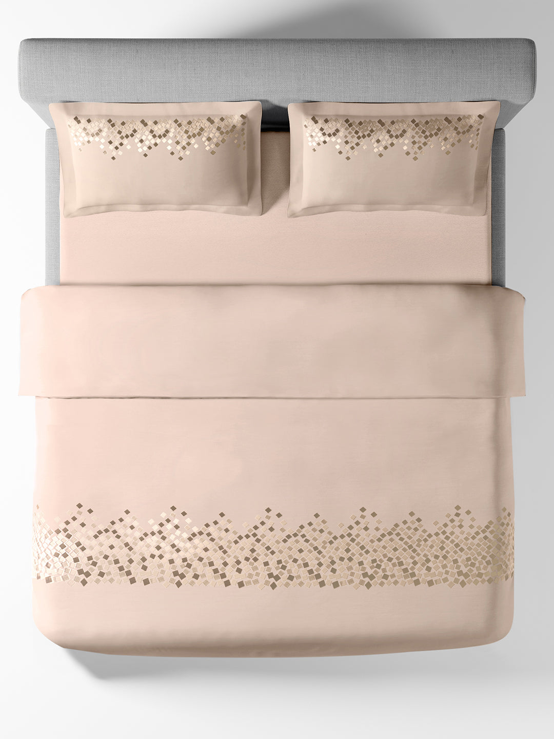 SPECKLE-PEARLED IVORY DOUBLE DUVET COVER SET