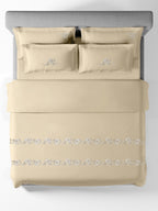 VINE-CLOUD CREAM DOUBLE DUVET BEDDING SET