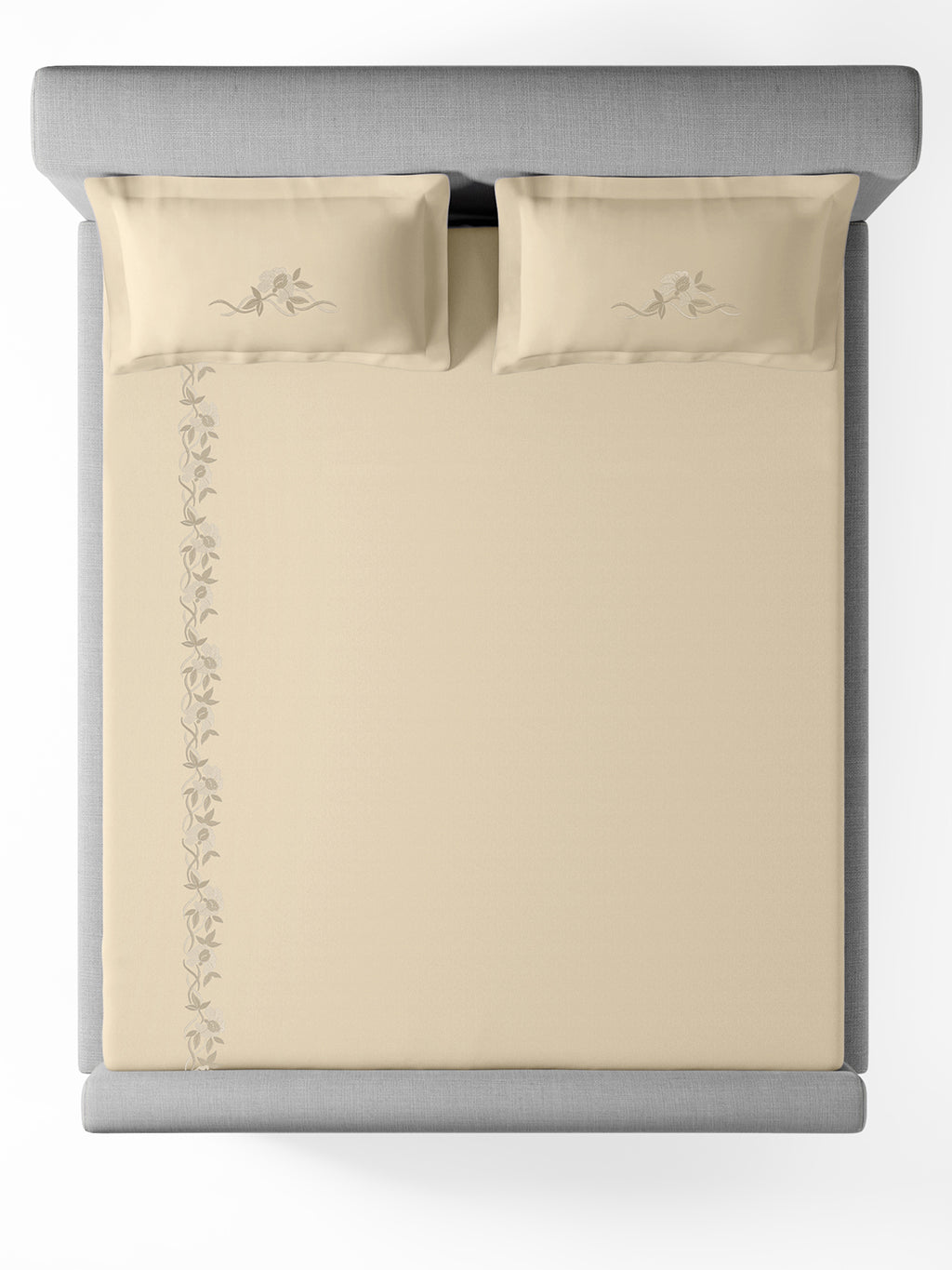 VINE-CLOUD CREAM DOUBLE DUVET BEDDING SET