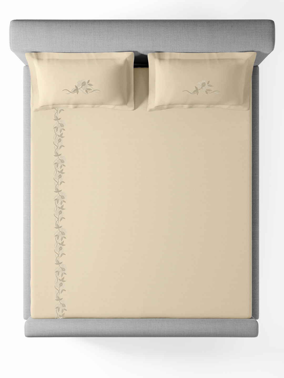 VINE-CLOUD CREAM DOUBLE DUVET BEDDING SET
