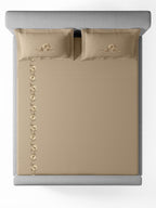 VINE-TAUPE GREY KING BED SHEET SET