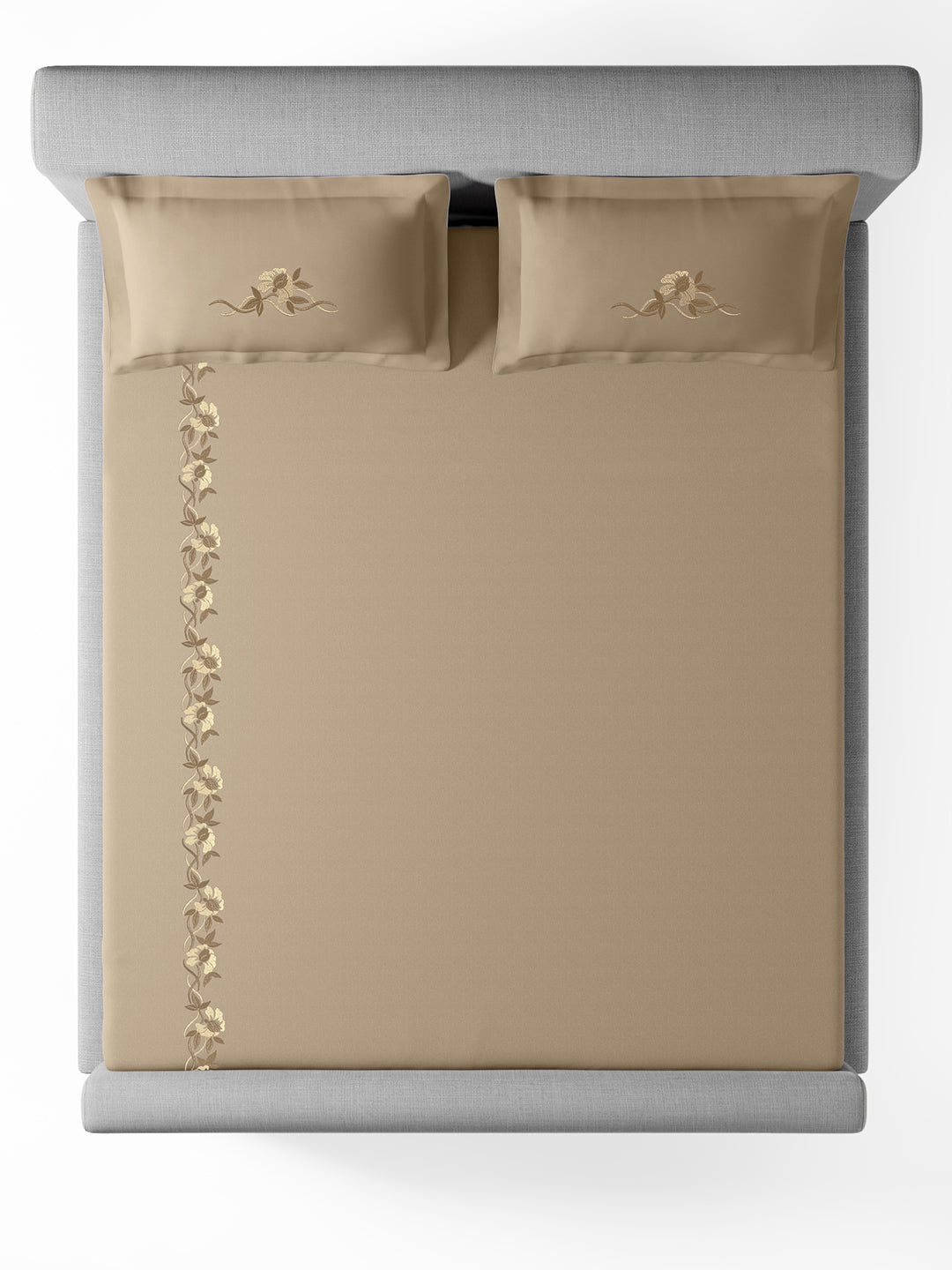 VINE-TAUPE GREY KING BED SHEET SET
