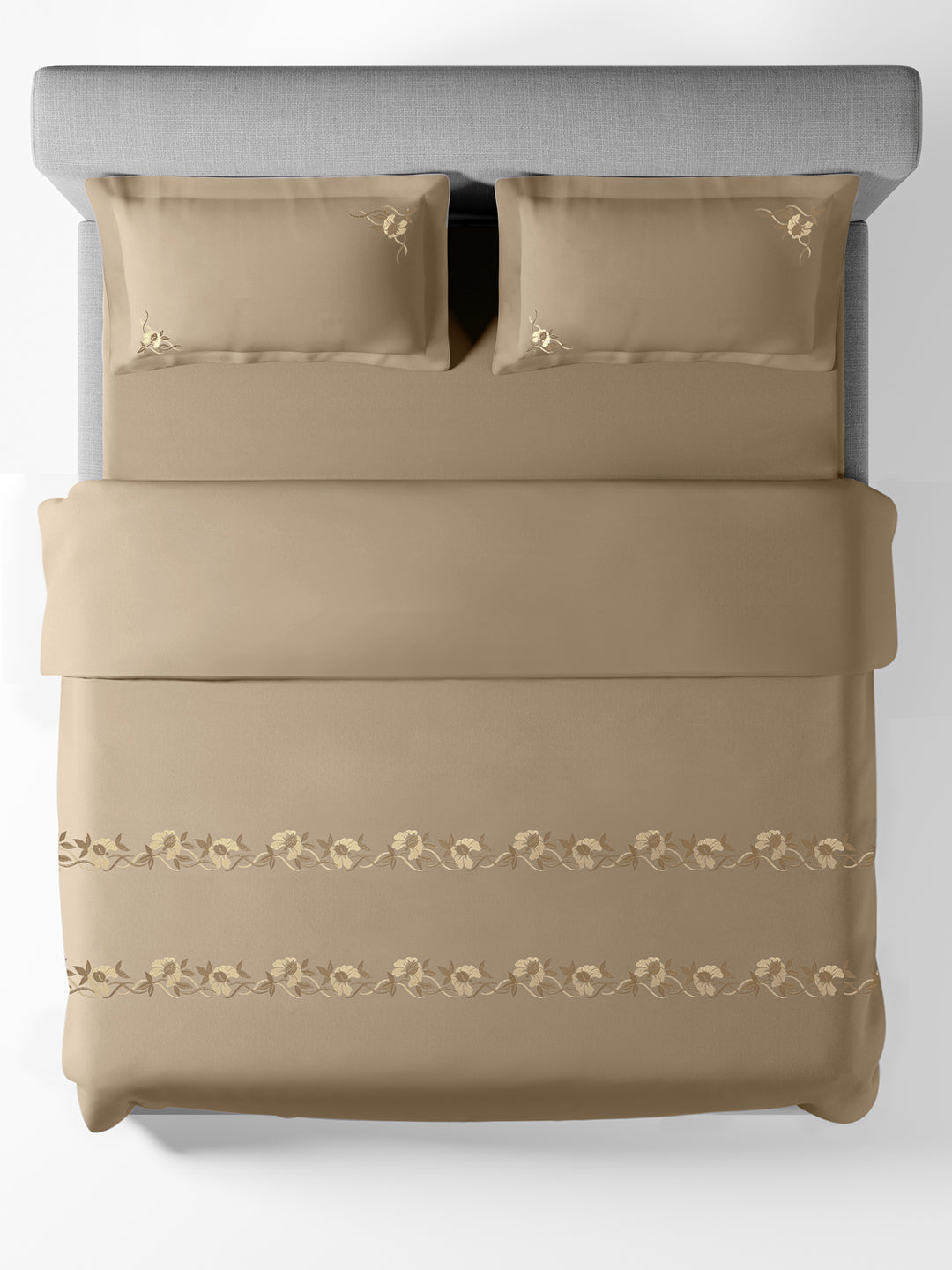 VINE-TAUPE GREY DOUBLE DUVET COVER SET