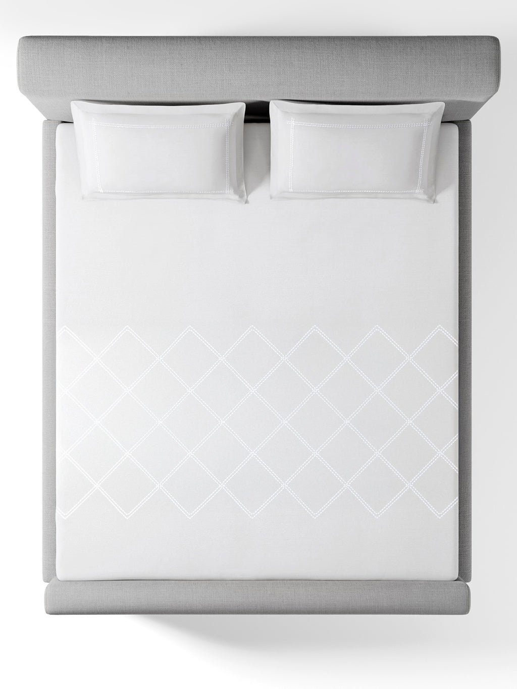 LUMA-BRILLIANT WHITE KING BED SHEET SET