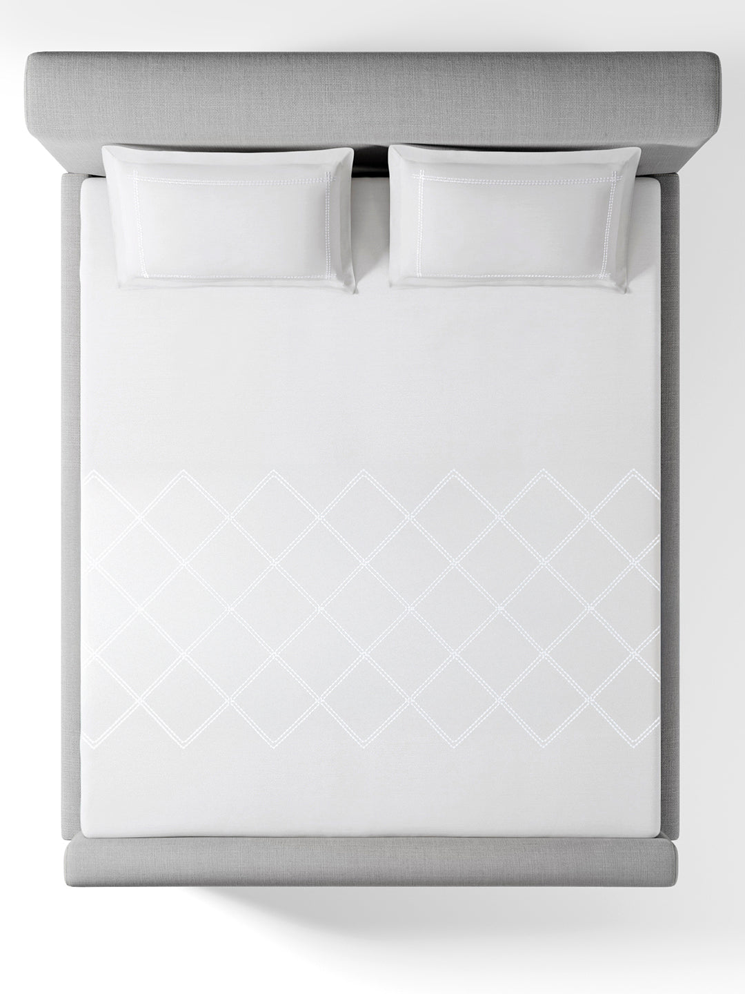 LUMA-BRILLIANT WHITE KING BED SHEET SET