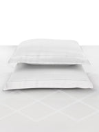 LUMA-BRILLIANT WHITE KING BED SHEET SET