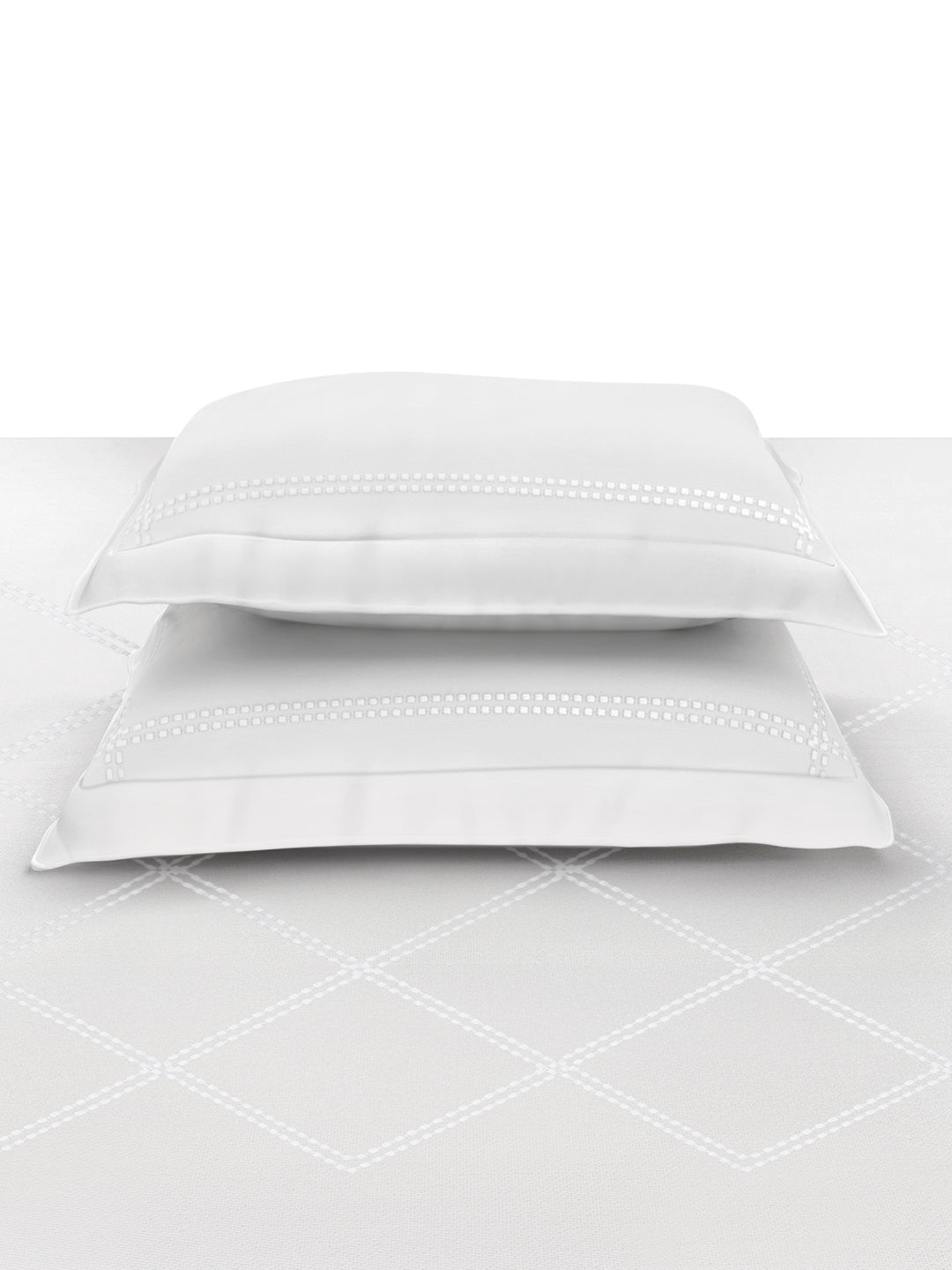 LUMA-BRILLIANT WHITE KING BED SHEET SET